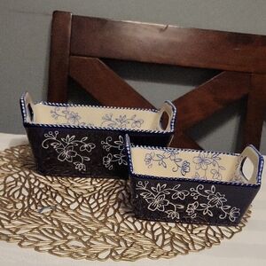 Farm House Chic Temp-Tations Blue and White Floral Bakeware Set